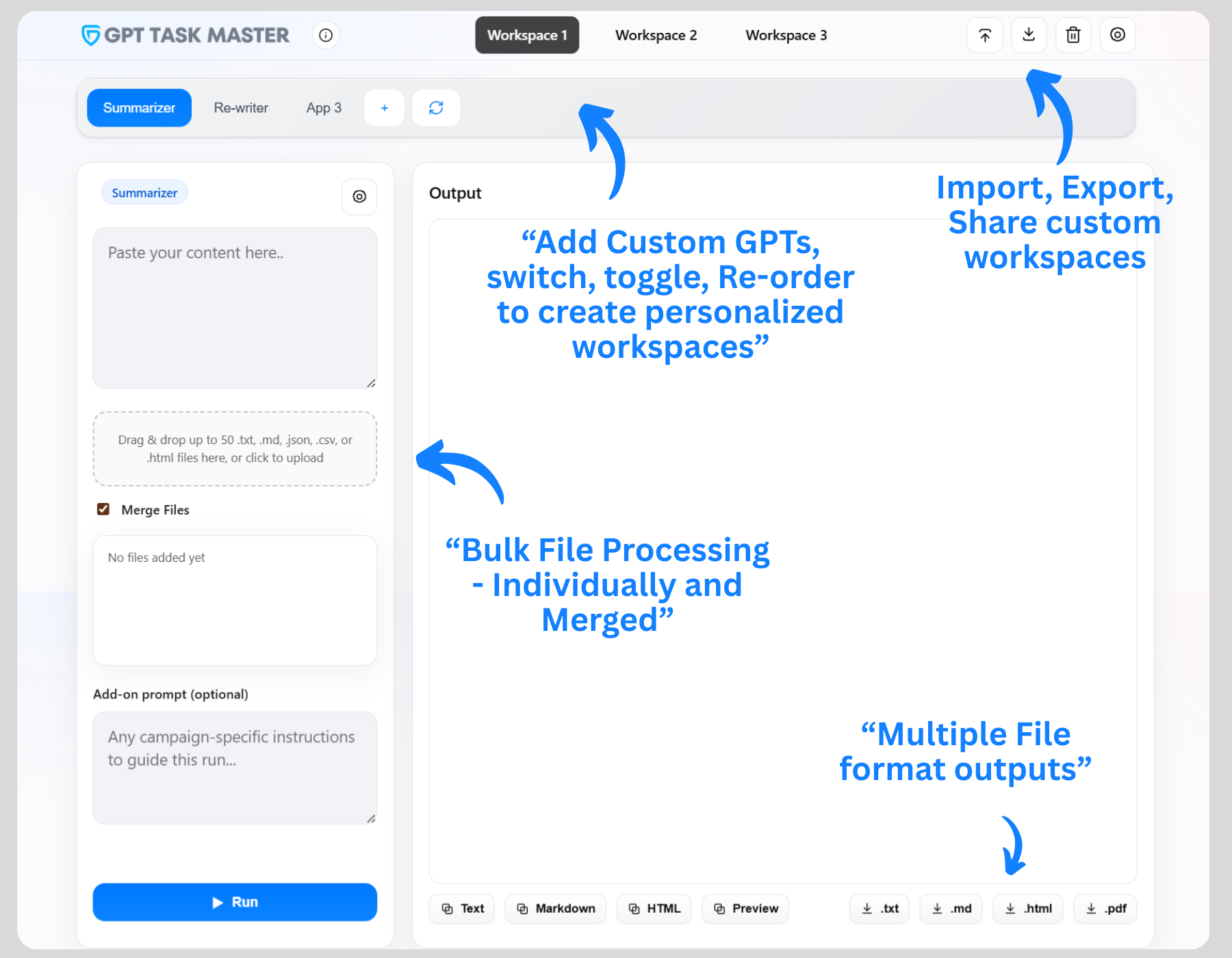 GPT Task Master Demo Interface